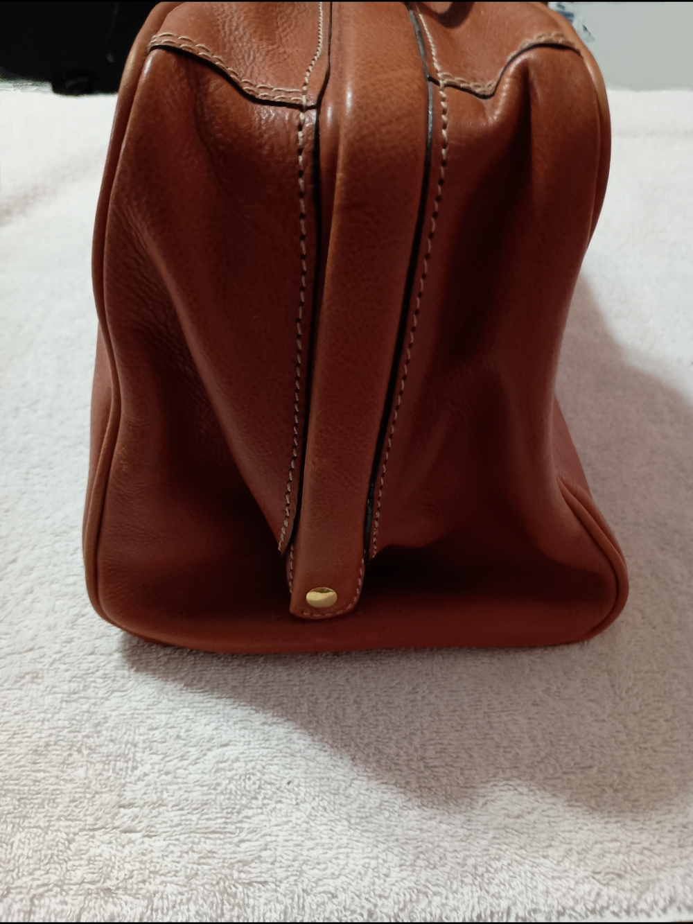 Vintage Never Used Pollini Leather Doctor's Bag With Lock & Key - Picture 4 of 10